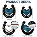 Good Luck Wedding Horseshoe - Personalized Window Hanging Suncatcher Ornament