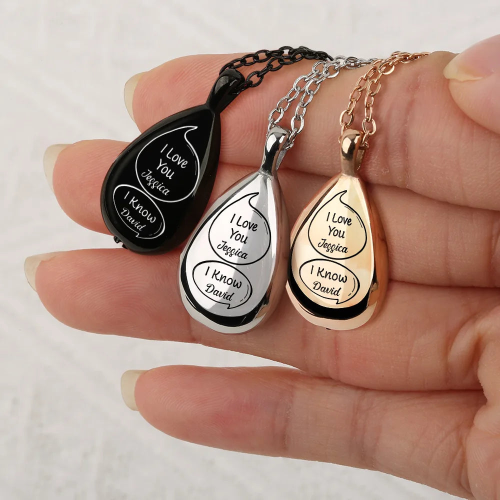 Little Speech I Miss You I Know Memorial - Personalized Keepsake Necklace