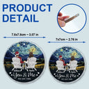 You And Me We Got This Christmas Couple - Personalized Circle Glass Ornament