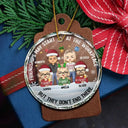 Friendships May Start At The Workplace Christmas Colleagues Chibi - Personalized Circle Glass Ornament