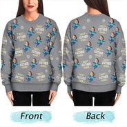 Custom Photo Best Dad Ever Funny Kids Christmas - Personalized Unisex Ugly Sweater