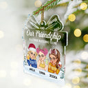 Our Friendship Is A True Blessing Christmas Besties - Personalized Custom Shaped Acrylic Ornament