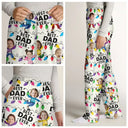 Family - Custom Photo Funny Kids Best Dad Grandpa Ever Christmas Light - Personalized Pajama Pants
