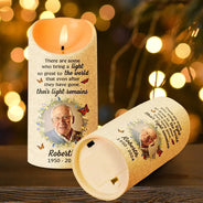 Family, Parents, Gift For Grandparents, Gift For Sibling, Memorial - Custom Photo Memorial There Are Some Who Bring A Light - Personalized Flameless LED Candle