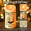 Family, Parents, Gift For Grandparents, Gift For Sibling, Memorial - Custom Photo Always And Forever In Our Heart Memorial - Personalized Flameless LED Candle