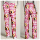 Dog Lovers, Pet Lovers, Cat Lovers, Pet Mom, Pet Dad, Dog Mom, Dog Dad - Custom Photo Lovely Pet Face Pattern Dog Cat Family - Personalized Pajama Pants