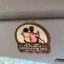 Gift For Bestie,Gift For Sisters,Gifts For Colleagues,Funny - Besties Sisters Right In The Throat - Personalized Custom Shaped Car Visor Clip