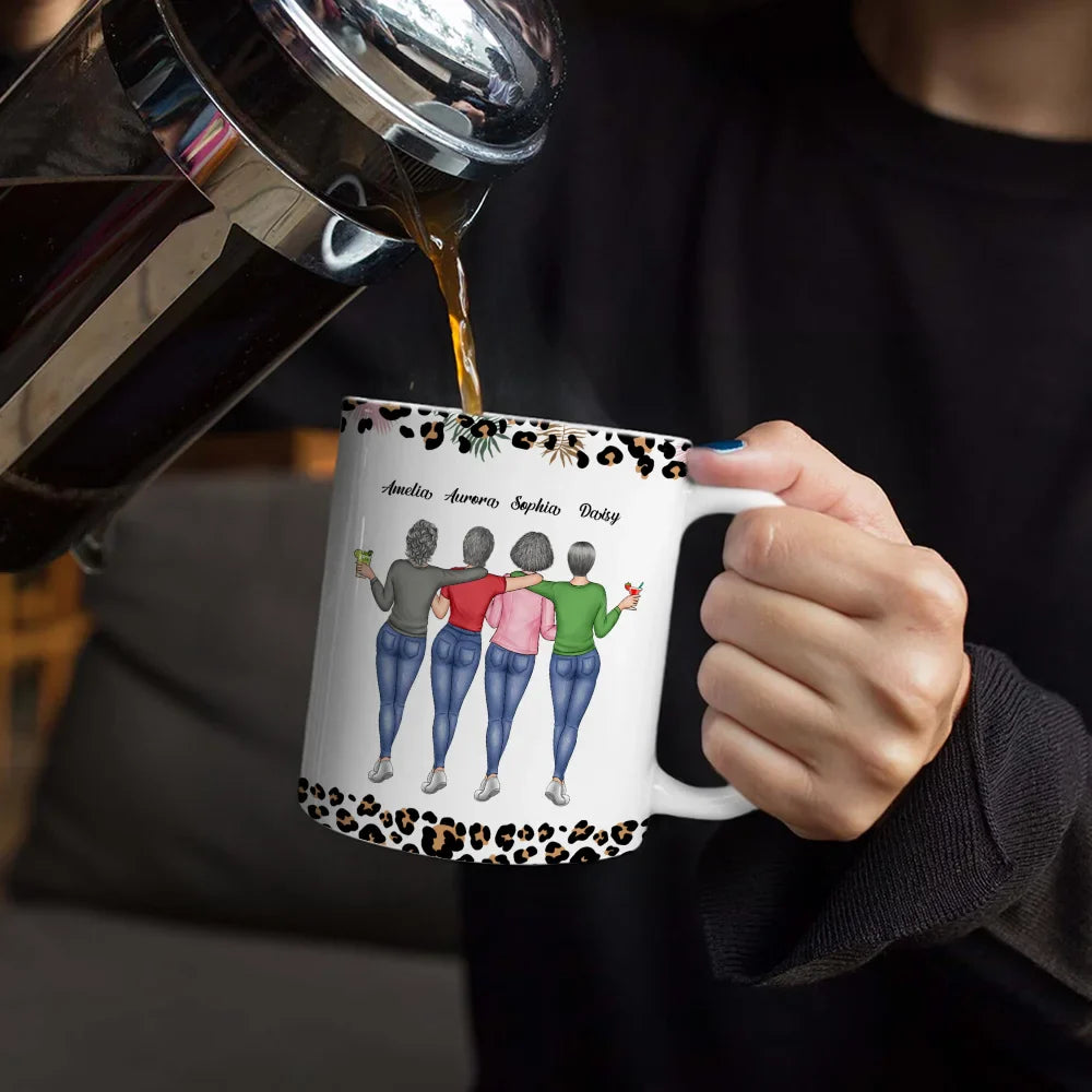 Gift For Bestie, Gifts For Colleagues, Old Best friends - I Hope We're Friends Until We Die Bestie - Personalized White Edge-to-Edge Mug