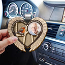 Family, Parents, Gift For Grandparents, Gift For Sibling, Memorial - Custom Photo Memorial Bird I'm Always With You - Personalized Custom Shaped Car Visor Clip
