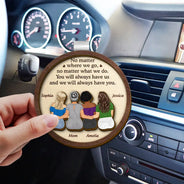 Gift For Mother, Mom - Daughters (Adult), Gift For Daughter - No Matter Where We Go Mom Daughter - Personalized Custom Shaped Car Visor Clip