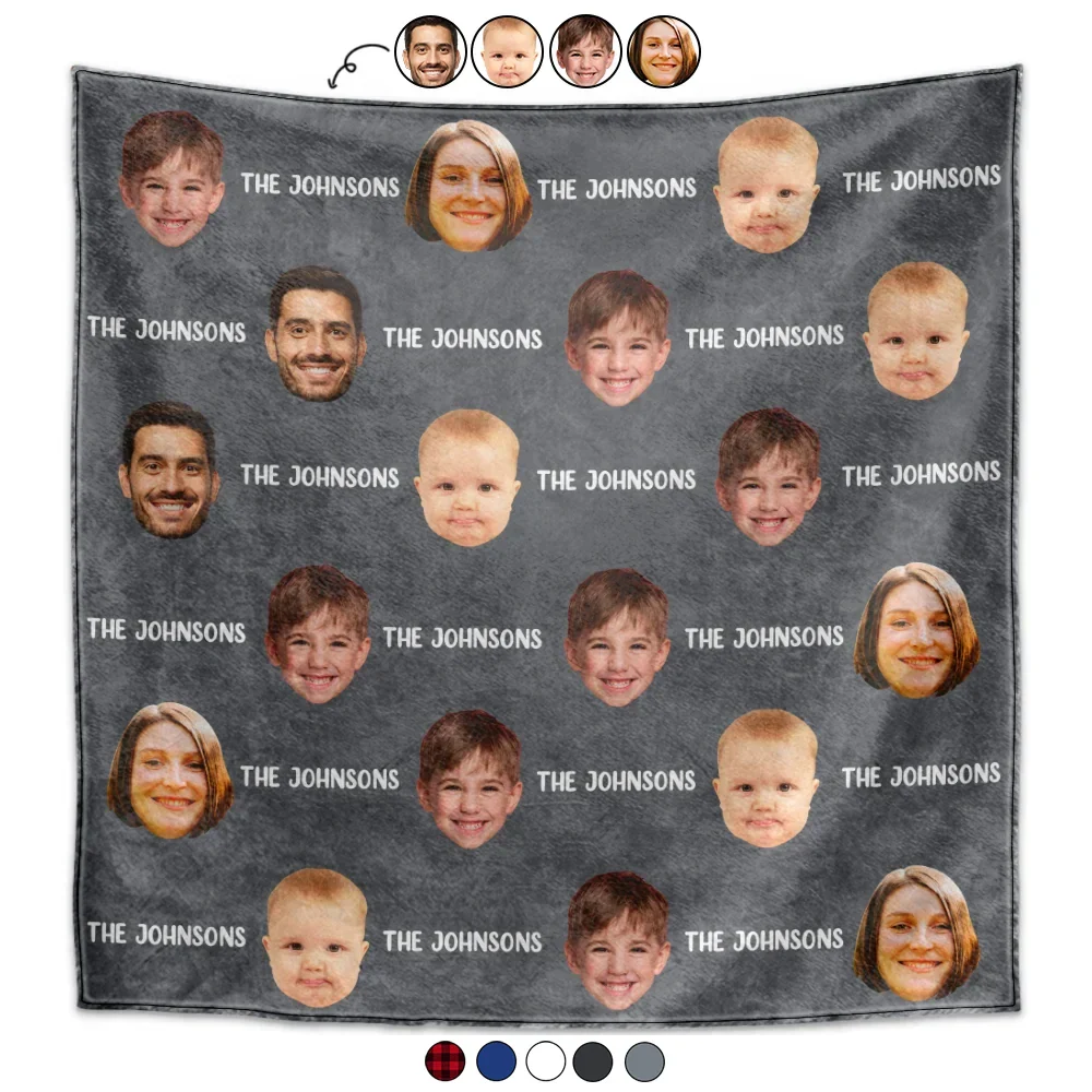 Custom Photo Family Together Is Our Favorite Place To Be - Personalized Oversized Blanket