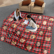 Family, Parents, Gift For Couples - Custom Photo Our Snuggle Blanket Family Couple - Personalized Oversized Blanket