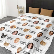Family, Parents, Gift For Couples - Custom Photo Our Snuggle Blanket Family Couple - Personalized Oversized Blanket