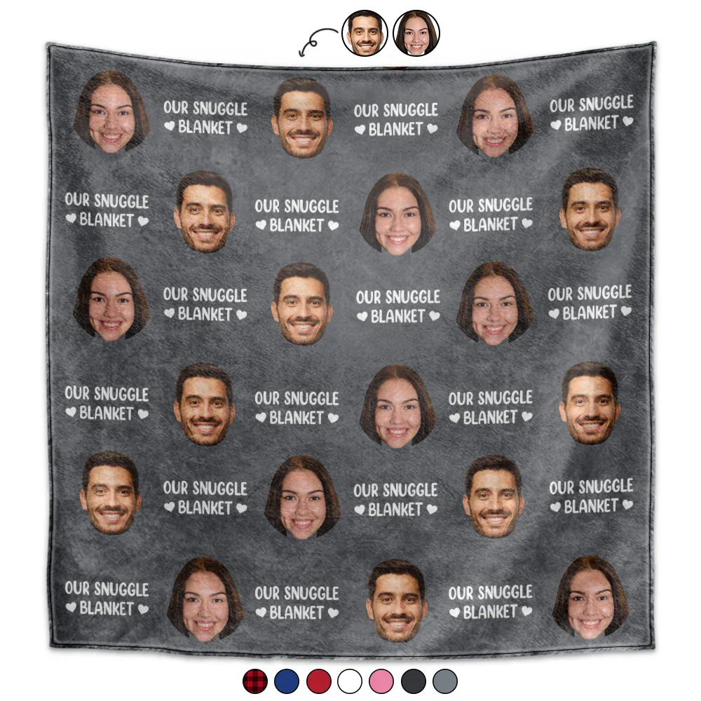 Custom Photo Our Snuggle Blanket Family Couple - Personalized Oversized Blanket