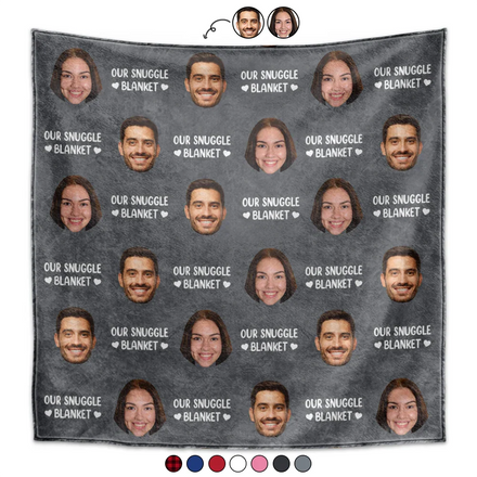 Custom Photo Our Snuggle Blanket Family Couple - Personalized Oversized Blanket