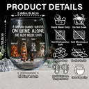 Dog Lovers, Dog Dad, Pet Lovers, Dog Mom - A Woman Cannot Survive On Wine Alone Dog Mom 3D Effect - Personalized Stemless Wine Glass
