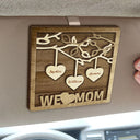 Happy,Gift For Mother,Gift For Father,Gift For Husband,Gift For Wife - We Love Mom Dad - Personalized Custom Shaped Car Visor Clip