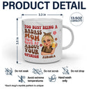 Funny,Gift For Mother,Gift For Wife - Too Busy Being A Badass Mom - Personalized Marble Mug
