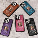 Family,Parents,Memorial,Gift For Mother,Gift For Father,Gift For Sibling,Sad - Custom Photo Memorial I Will Carry You With Me - Personalized Leather Flip Wallet Phone Case