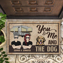 You And Me And The Dogs Camping Dog Lovers - Couple Gift - Personalized Custom Doormat