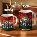 Here's To Another Year Of Bonding Over Alcohol Christmas Best Friends - Bestie BFF Gift - Personalized Custom White Edge-to-Edge Mug
