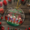 Besties Here's To Another Year Of Bonding Over Alcohol Christmas Best Friends - Bestie BFF Gift - Personalized Custom Circle Acrylic Ornament