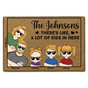 There's Like A Lot Of Kids In Here Couple - Anniversary, Birthday, Housewarming Gift For Spouse, Husband, Wife, Family - Personalized Custom Doormat
