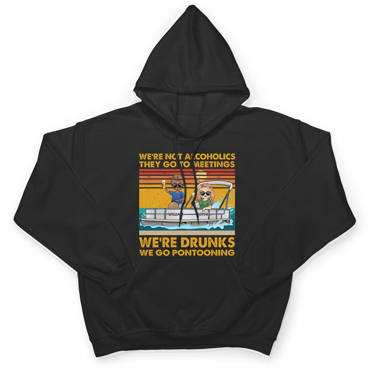 We're Not Alcoholics We Go Pontooning Lake Life - Vacation, Anniversary, Birthday Gift For Besties, Best Friends - Personalized Custom T Shirt