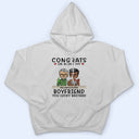Congrats On Being My Husband Chibi - Anniversary, Vacation, Funny Gift For Couples, Family - Personalized T Shirt