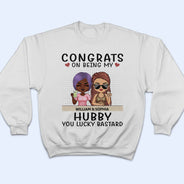 Congrats On Being My Husband Chibi - Anniversary, Vacation, Funny Gift For Couples, Family - Personalized T Shirt