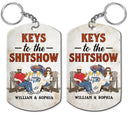 Keys To The Grilling - Funny, Birthday Gifts For Couples - Personalized Aluminum Keychain