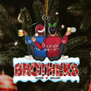 Sistas - Anniversary, Christmas Gift For Sisters, Besties, Siblings, Family - Personalized Cutout Acrylic Ornament
