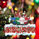 Sistas - Anniversary, Christmas Gift For Sisters, Besties, Siblings, Family - Personalized Cutout Acrylic Ornament