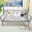 Custom Photo I Wish For Just One Moment - Memorial Gift For Family, Friends, Cat Lovers, Dog Lovers - Personalized Memorial Bench
