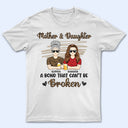 Mother & Daughters A Bond That Can't Be Broken Leopard Pattern - Gift For Mom, Mother, Grandma - Personalized T Shirt