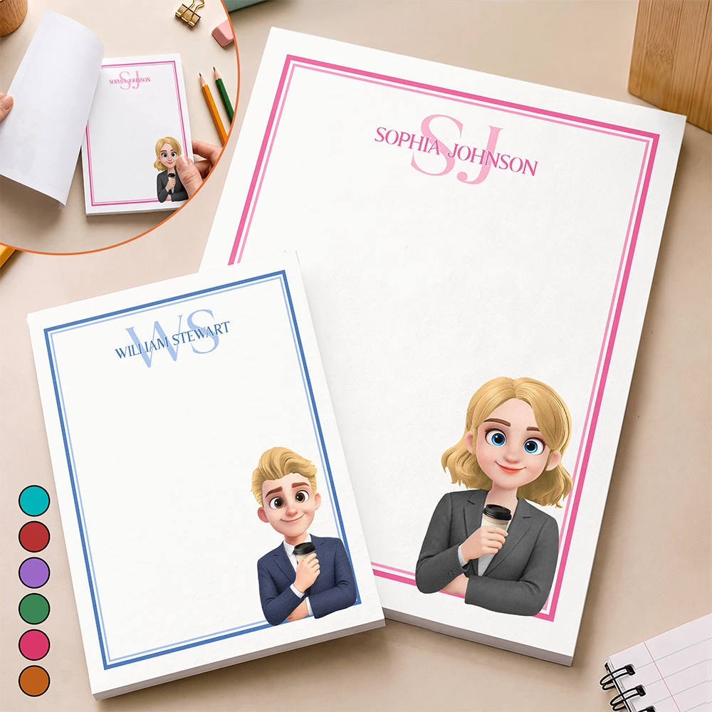 A Note From Colleagues With Name & Monogram - Personalized Notepad
