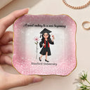 Graduation, Gift For Bestie, Gift For Yourself, Gift For Girlfriend, Happy - A Sweet Ending To A New Beginning - Personalized Ring Dish