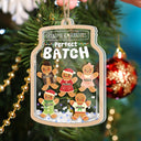 Grandma Grandpa Mom Dad Perfect Batch - Gift For Mom, Dad, Grandparents - Personalized 3-Layered Acrylic Shaker Ornament