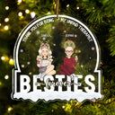 Christmas Besties Forever Thank You For Being My Unpaid Therapist - Gift For Bestie - Personalized Custom Shaped Acrylic Ornament