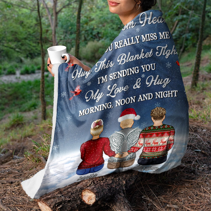 When You Really Miss Me Hug This Blanket - Memorial Gift - Personalized Fleece Blanket