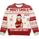Christmas Flat Art Most Likely To - Gift For Family - Personalized Unisex Ugly Sweater