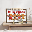 Grandma Grandpa Mom Dad Perfect Patch - Gift For Mom, Dad, Grandparents - Personalized 2-Layered Wooden Plaque With Stand
