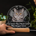 Custom Photo You Were My Favorite Hello - Memorial Gift For Pet Lovers - 3D Led Light Wooden Base