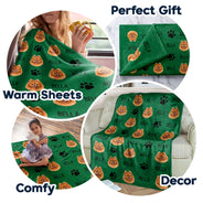 Custom Photo Pet Name Blanket - Gift For Pet Lovers - Personalized Fleece Blanket