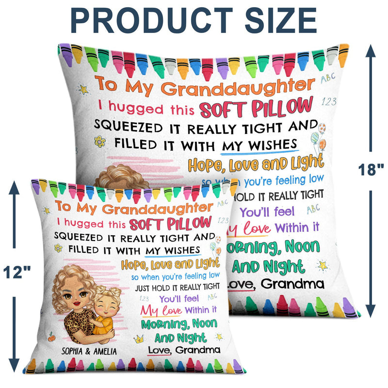 When You're Feeling Low Just Hold It Tightly - Gift For Granddaughter, Grandson, Kids - Personalized Pillow