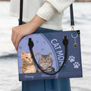 Custom Photo Dog Cat Mom - Gift For Cat Mom, Dog Mom, Pet Lovers - Personalized Leather Bag