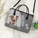 Custom Photo Dog Cat Mom - Gift For Cat Mom, Dog Mom, Pet Lovers - Personalized Leather Bag