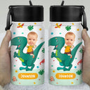 Custom Photo Funny Car Mermaid Unicorn Dinosaur Astronaut - Gift For Kids - Personalized Kids Water Bottle