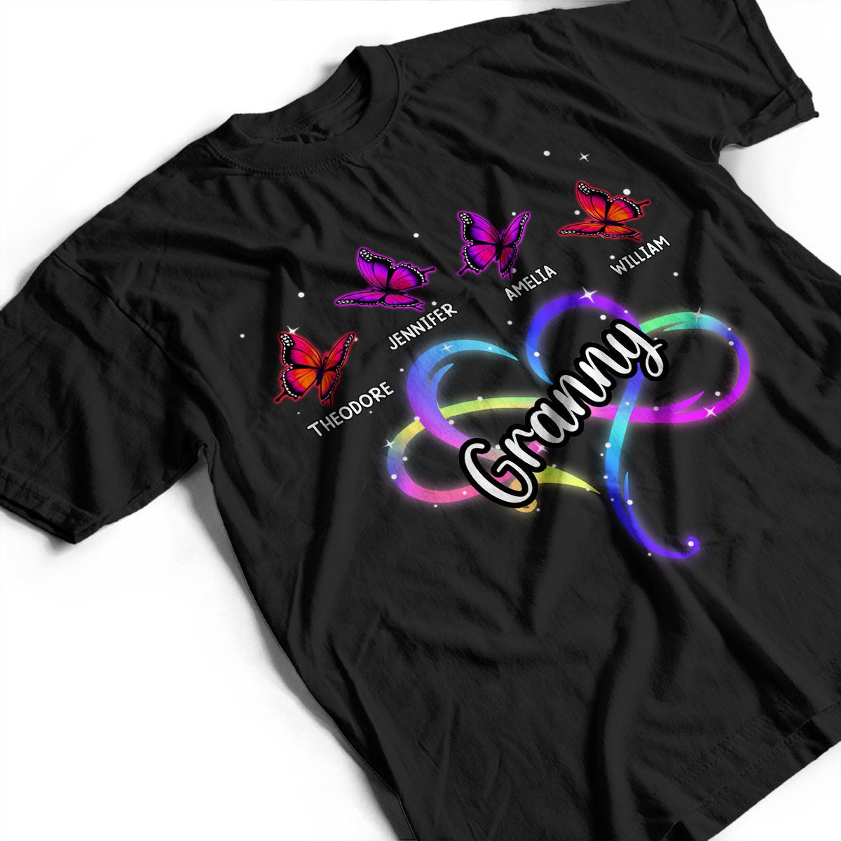 Mom Grandma Infinity Heart - Gift For Mother, Grandmother - Personalized T Shirt