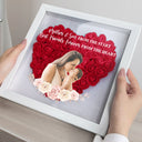 Custom Photo Mother And Daughter Forever Linked Together - Gift For Mom, Mommy - Personalized Flower Shadow Box